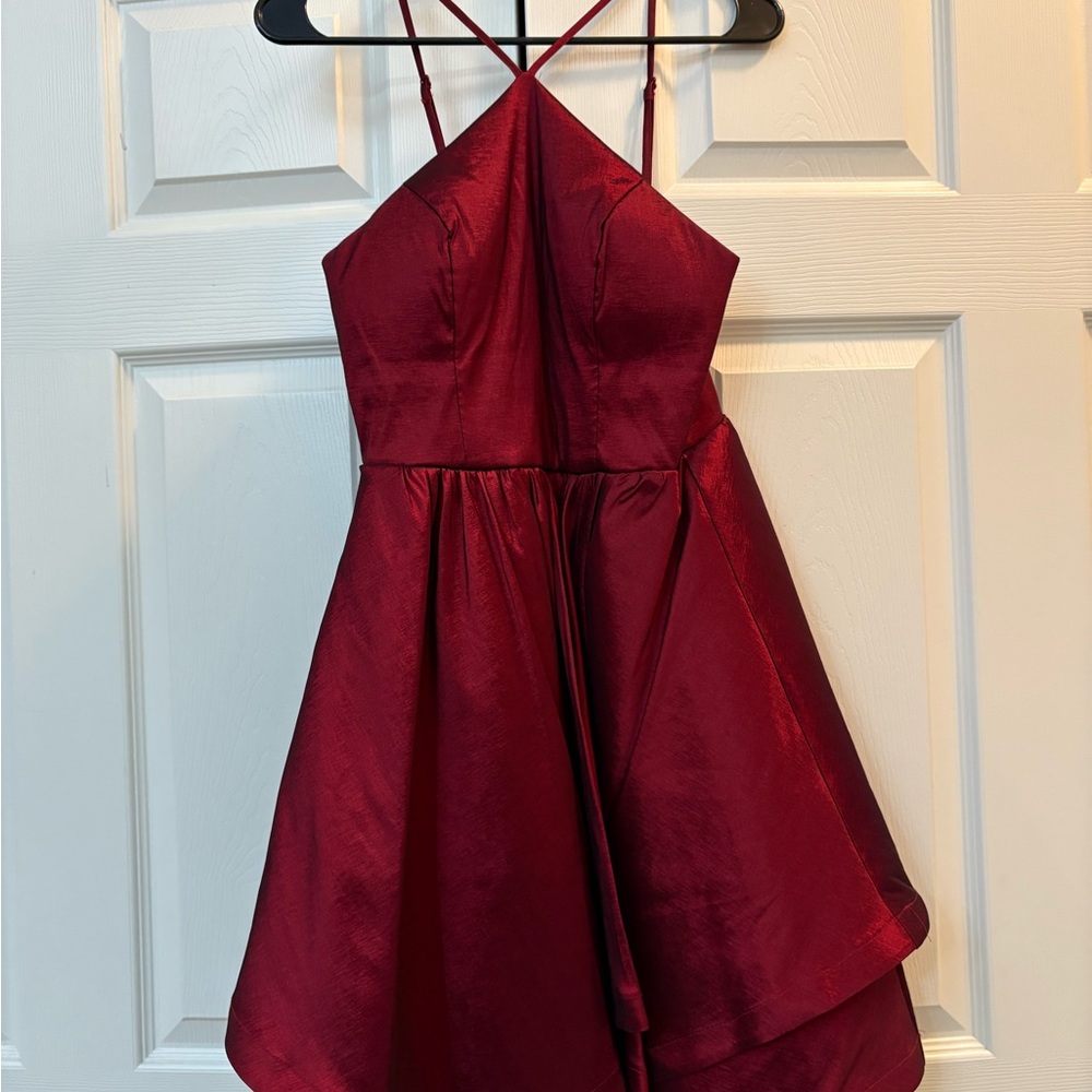 Elegant Burgundy Homecoming  Dress